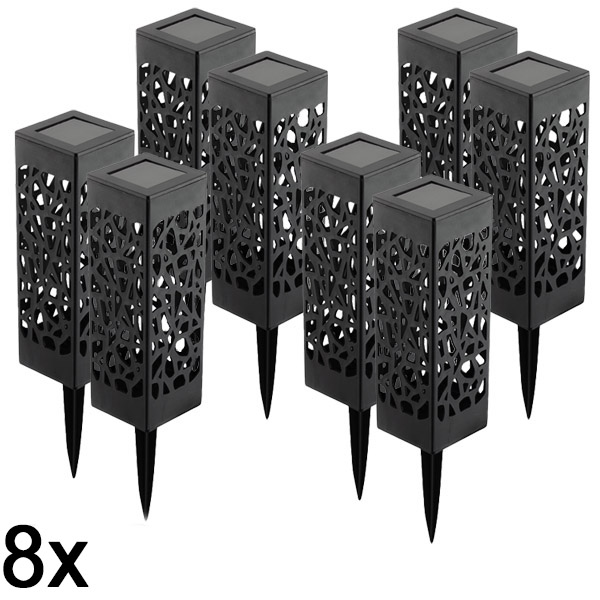 4x Dekoratívna solárna lampa (2 kusy) | GARDENIAS
