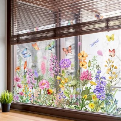 Žiarivá kvetinová nálepka na okno | FLORASTIK